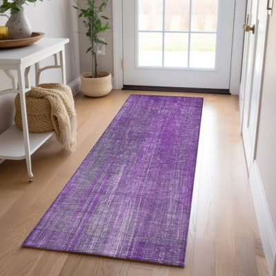 Kinslee Washable Striped Indoor / Outdoor Rug