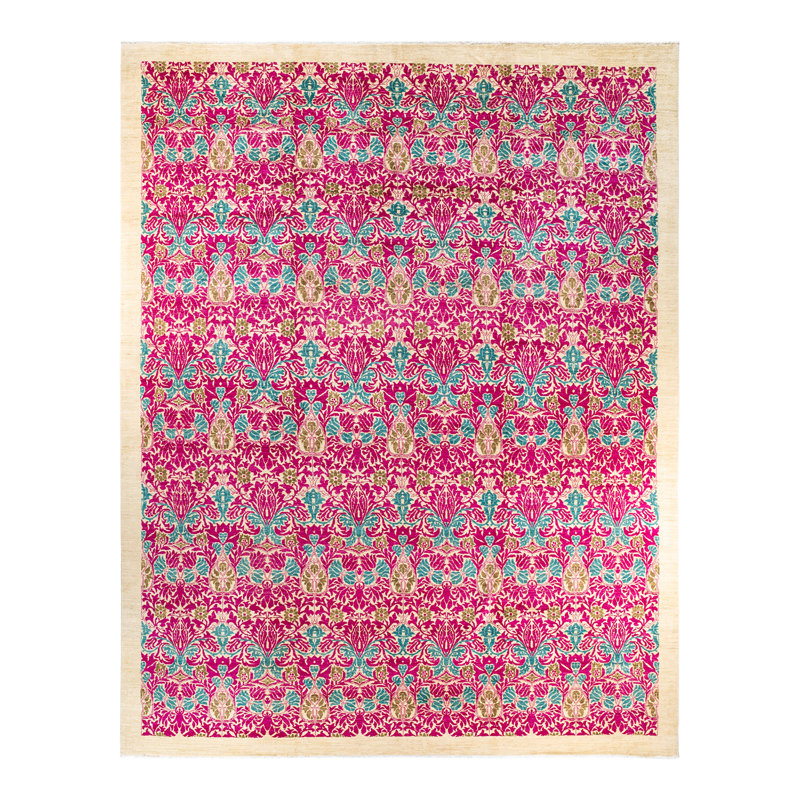 Tapis rose 11 pi 7 po x 14 pi 5 po Cherina