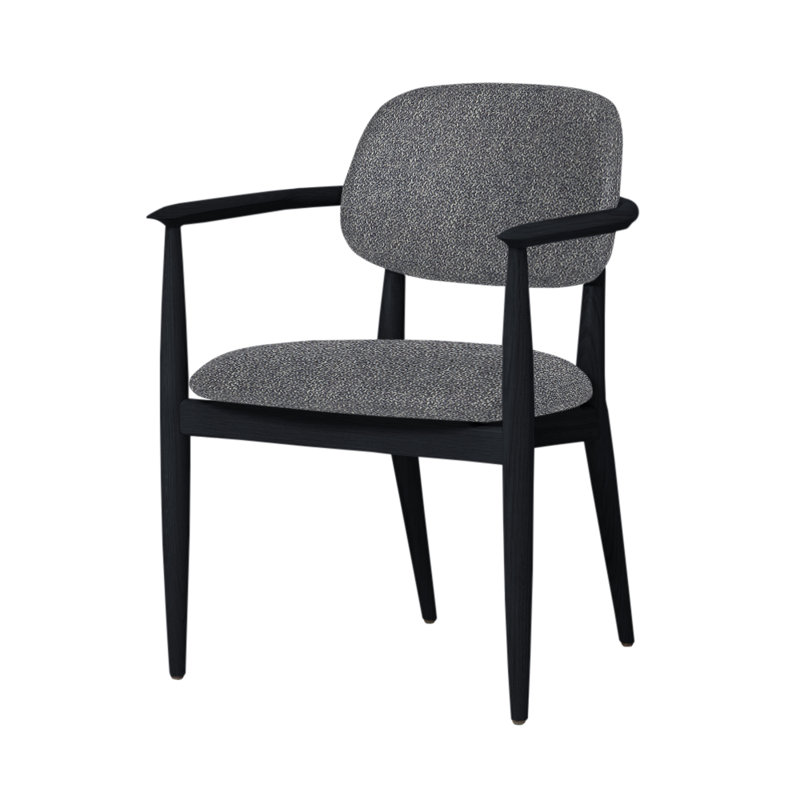Chaise Slow de Space Copenhagen, Chêne noir, Manhattan 804