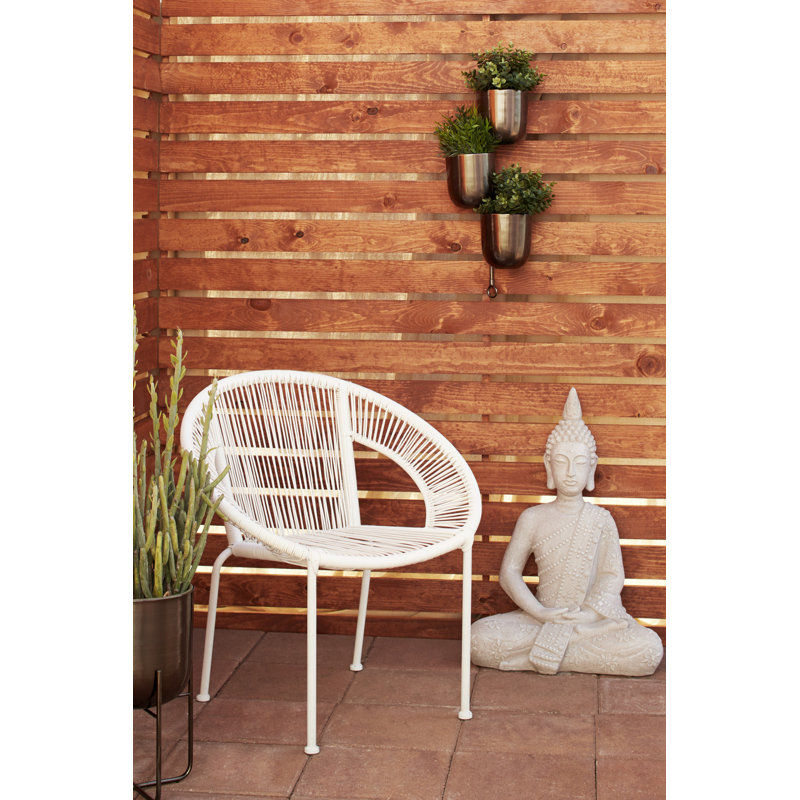 Set of 3 Metallic Silver Iron Hanging Wall Planters