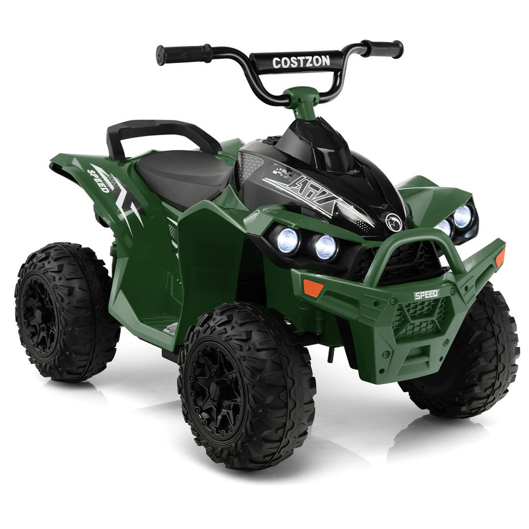 Costway 12v Battery Powered Kids Ride On Atv Electric 4-wheeler Quad Car With Mp3 & Light Costway 