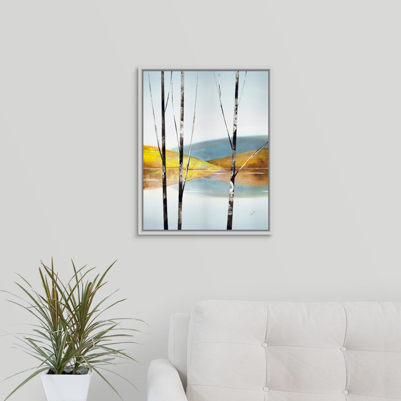 " Calm Waters VI " by Sydney Edmunds Painting Print, White Floater Frame, 21.7" H x 17.7" W x 1.75" D