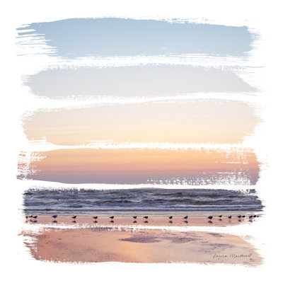 «Sunset Stripes I» par Laura Marshall, impression sur toile non encadrée