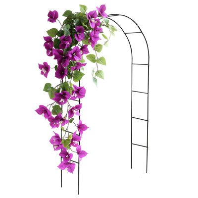 140cm W x 40cm D Metal Arbour in Black