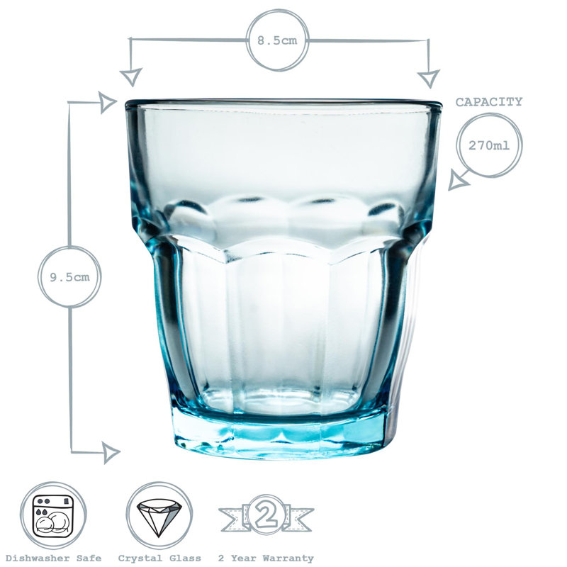 270ml Drinking Glass Set, 6
