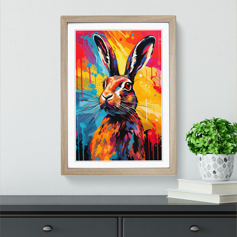 Hare Colour Field No.2 - Framed Print