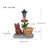 Sitting Puppy Solar Planter Outdoor Statue