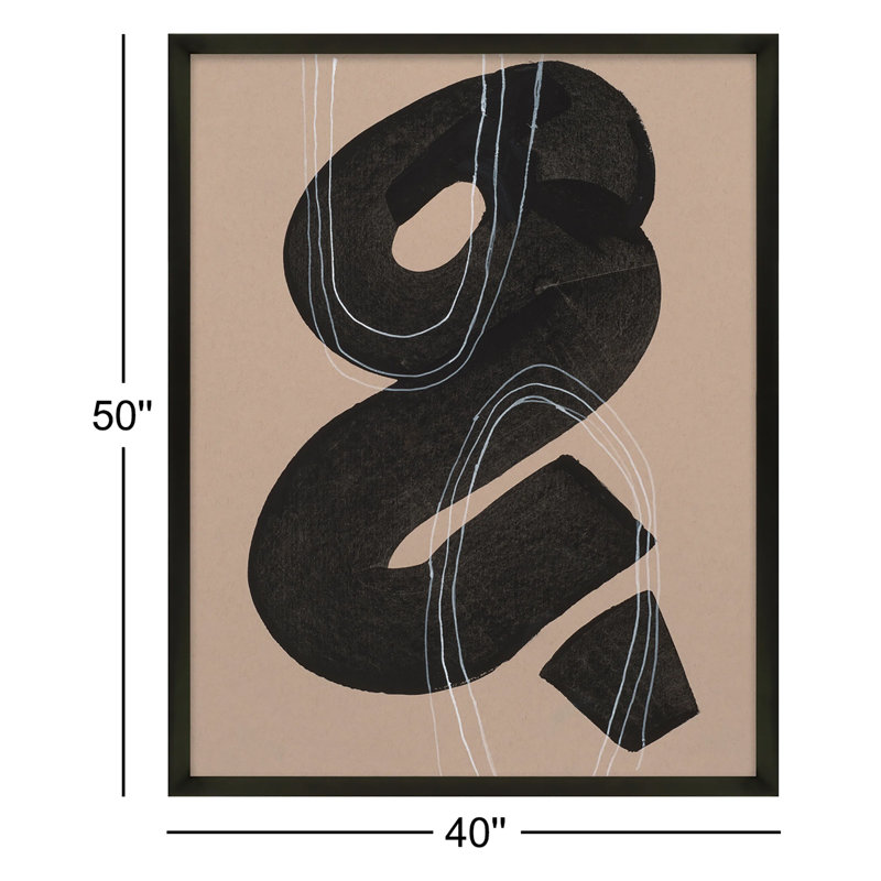 Free Form 5 Painting by Andrea Stokes, 50" H x 40" W, Black Framed