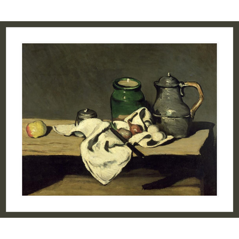 Nature morte avec une bouilloire par Paul Cézanne, H 33,5 po x l 40,78 po