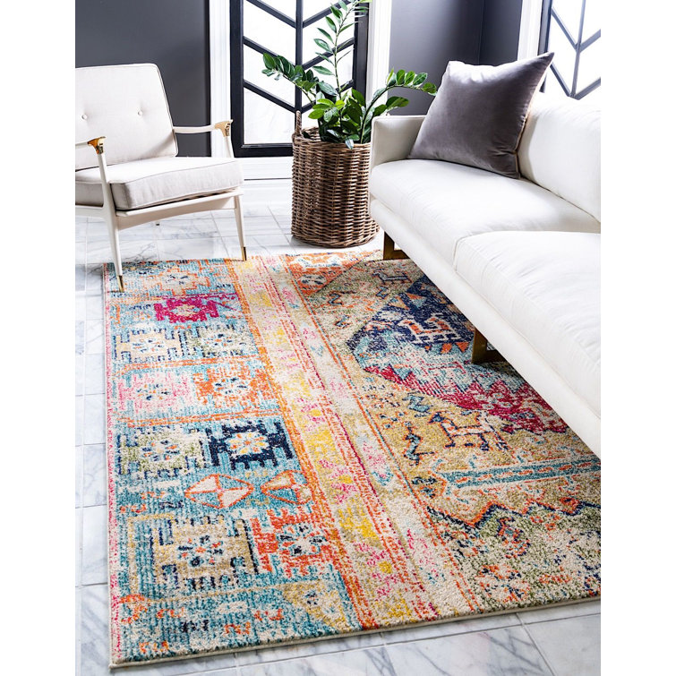 Ector Washable Abstract Indoor Rug