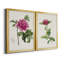 «Pretty Pink Botanicals I», ensemble de 2 reproductions d'art sur toile encadrées-107163657-107163667