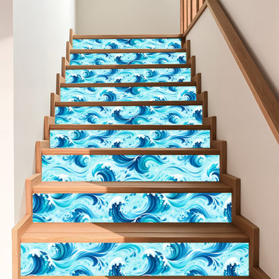 Peel and Stick Wallpaper Contact Paper Close up detail powerful teal blue wave breaking open ocean bright Self Adhesive and Removable 17.7in x 118in(45x300cm)