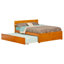 Lit plateforme en bois massif avec pied de lit et lit gigogne Bueno Park-769745973-769745971