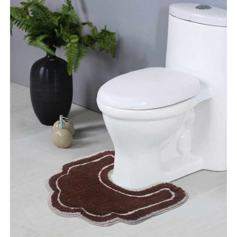 Tapis pour salle de bain Dobrinka, Brun, 20 po x 20 po (contour)