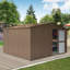 Remise de rangement dans l'arrière-cour 11 pi x 9 pi avec structure en acier galvanisé et fenêtres, remise de jardin en métal avec porte verrouillable pour outils-117711692