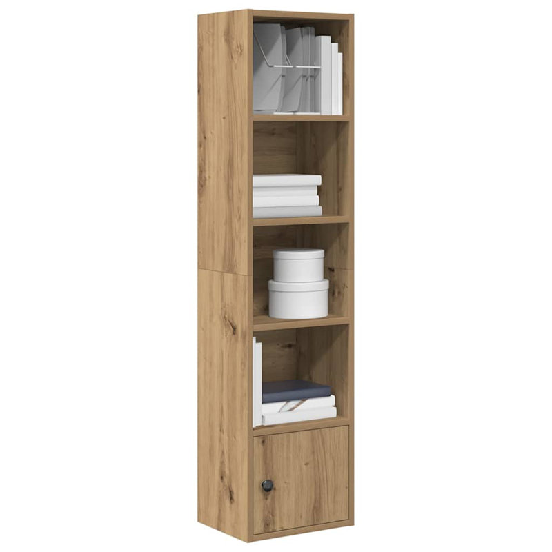 Conary 31cm W Bookcase, (5 Shelves) 127cmH x 31cmW x 24cmD, Artisan Oak