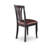 5 Piece Modern Dining Table Set Includes a Round Wooden Table with Pedestal and 4 Faux Leather Dining Room Chairs, 42x42 Inch, Black & Cherry-969263326