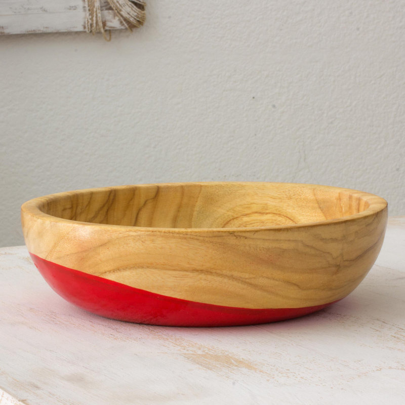 Millwood Pines Lockesburg Wood Serving Bowl