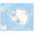 Large Antarctica Wall Map Political - No Frame Print