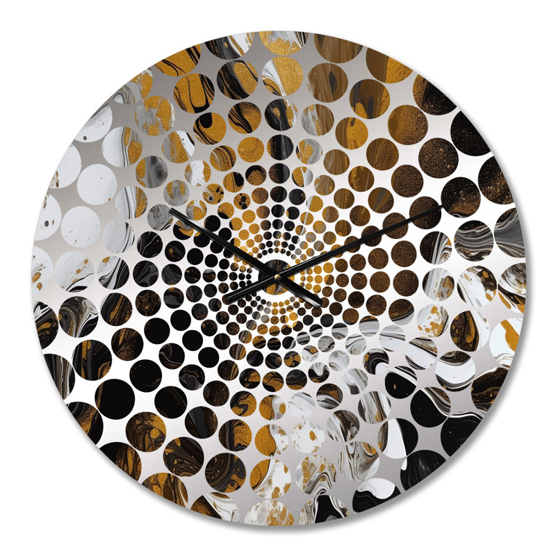 Zahavah - Abstract Geometric Wall Clock, Medium