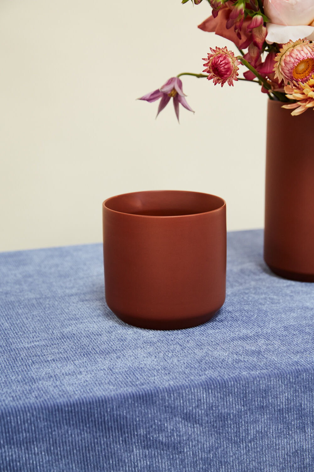 Parsons Handmade Ceramic Pot Planter, 6.75" H x 7" W x 7" D, Brown