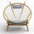 38" Wide Polyester Papasan Chair-578044254