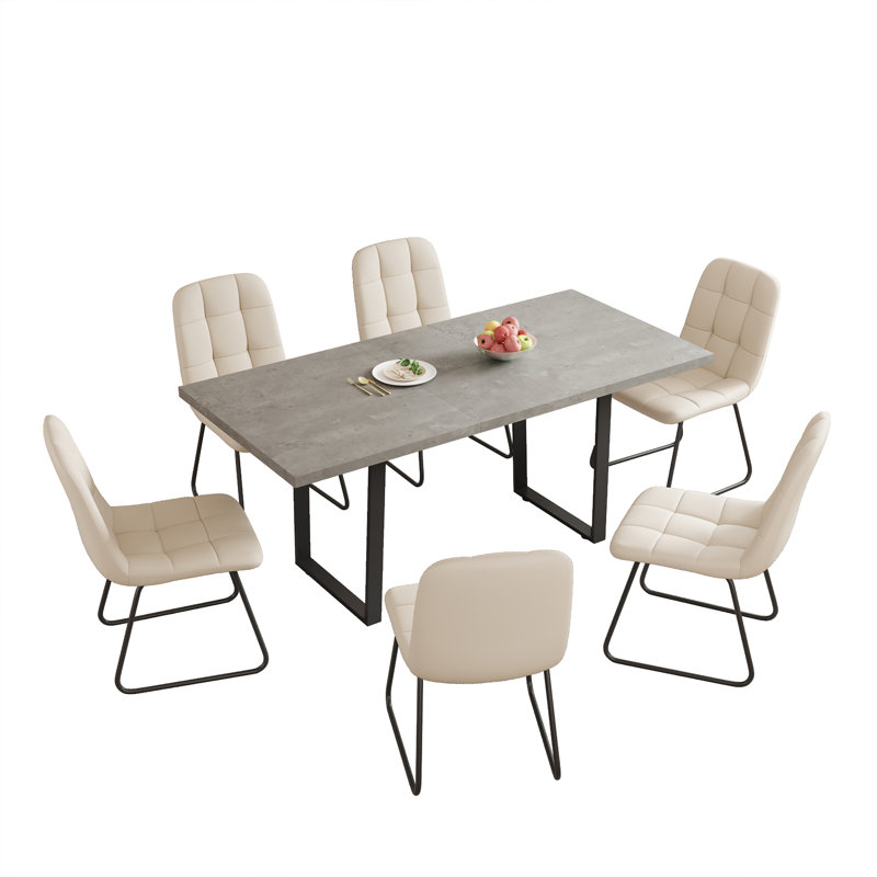 6 - Person Extendable Dining Set, White
