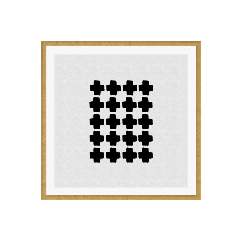 «Dessy noir et blanc abstrait III» par Orara Studio, reproduction sur toile, H 12 po x l 12 po x P 0,75 po, Oui