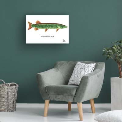 Muskellunge by Mark Frost - Wrapped Canvas Graphic Art -  Loon Peak®, 368CB8CD15F741A785D979FF04FE4F30
