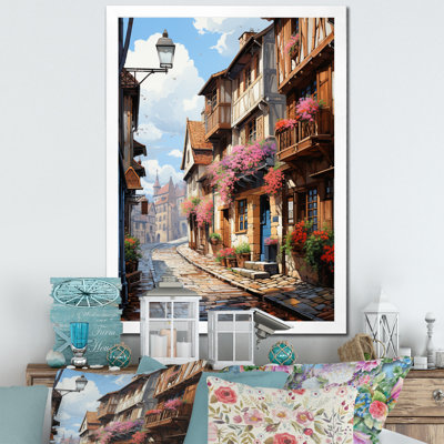 Art français sur toile, "French Quaint Streets Of Colmar II"