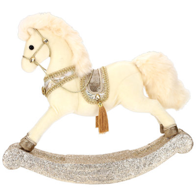 Golden Rocking Horse - 15X13 Inches
