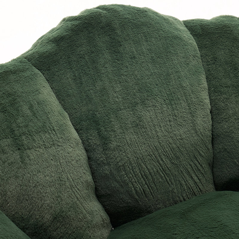 Lotus Type Adult , Faux Fur, Pull Ring, - Fouling, Non Slip, No Assembly, Multi Scene Use Compression, Green
