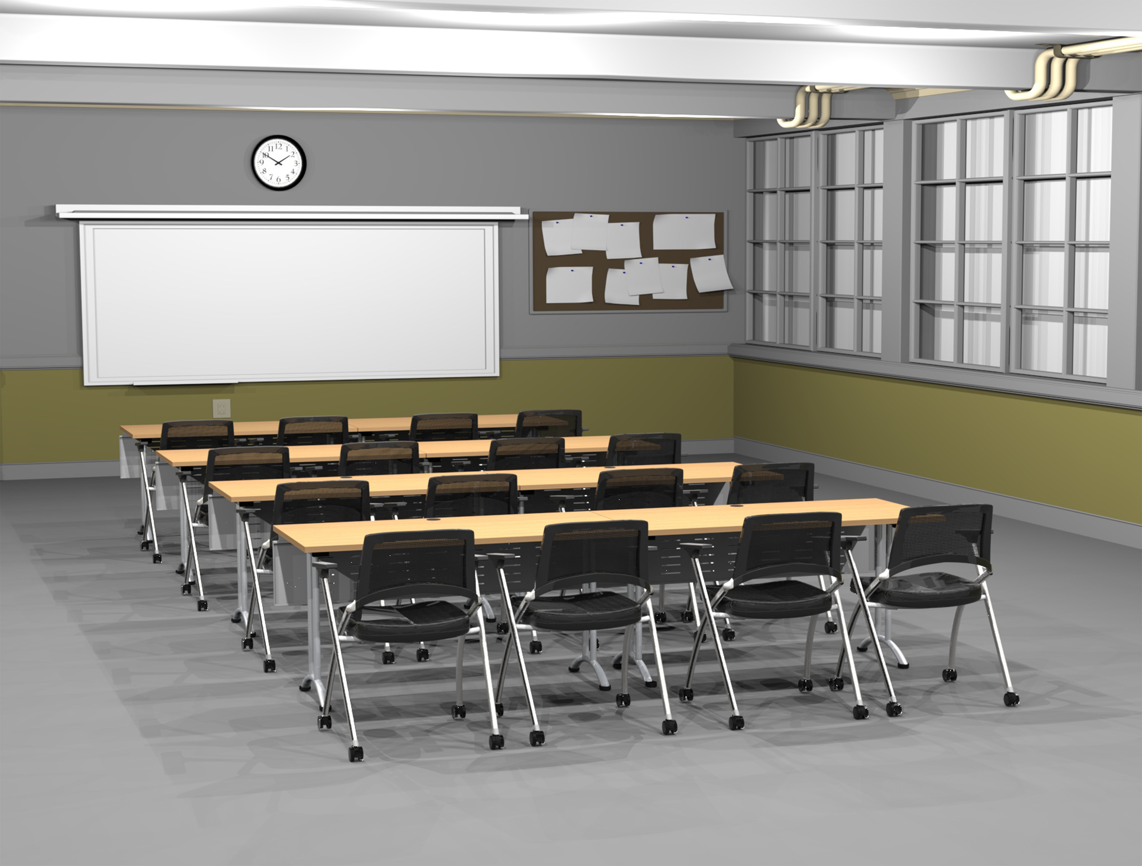 Working Session Table TeamWORK Tables 16 Person Training Meeting Seminar Tables with Modesty ...