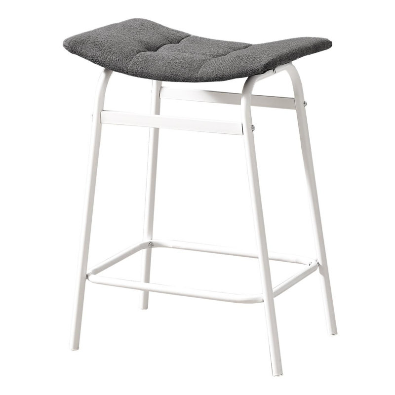 Tabouret de bar moderne et minimaliste, Gris / Blanc