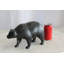Sculpture de petit ours en aluminium abstrait Gundela, majestueux pour votre espace 11 po x 4 po x H 7 po