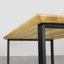 Brinegar Oak Metal Base Dining Table-444356411-444356409