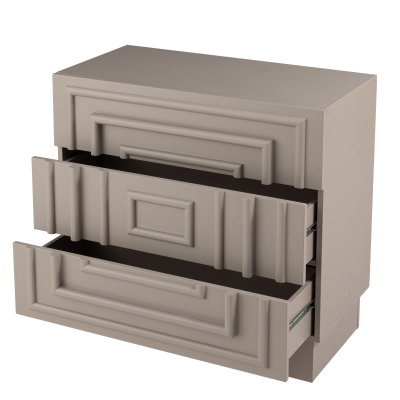 Commode 3 tiroirs Modern Modern, Gris