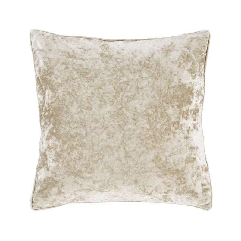 Crushed Velvet Cushion with Filling, Square 55cm, Natural