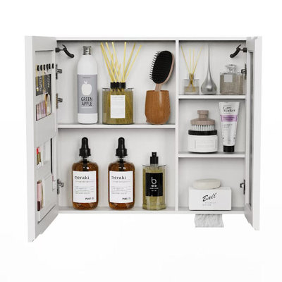 LED Lighted Medicine Cabinet with Anti-fogging