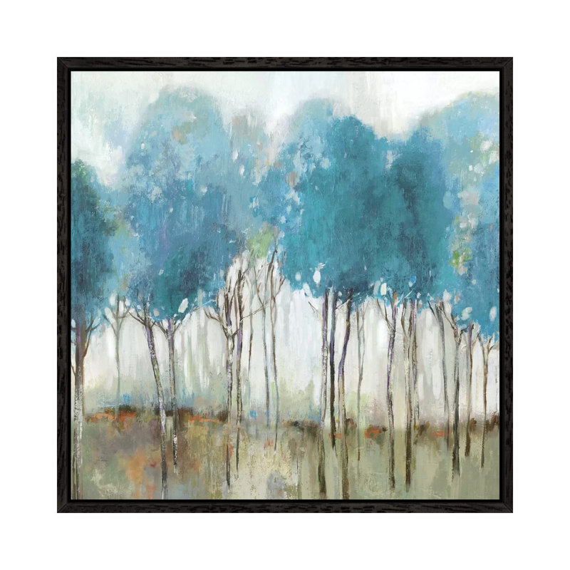 Misty Meadow I by Allison Pearce - Painting on Canvas, 93.98 cm H x 93.98 cm W, Black Framed Canvas