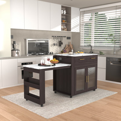 Jamirrah Kitchen Island with Extendable Table