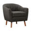 Chaise d'appoint Mid-Century moderne en chenille 1pc-379170328