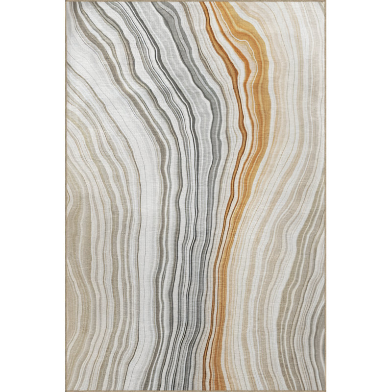 Virgen Striped Indoor / Outdoor Rug, Runner 3'4" x 9'11"