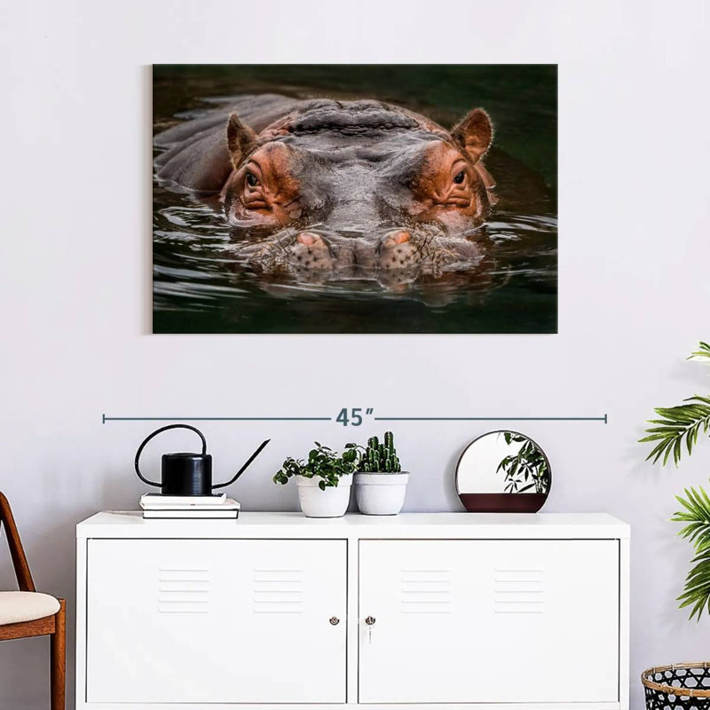 Brampt Submerged Hippo, 34" H x 51" W