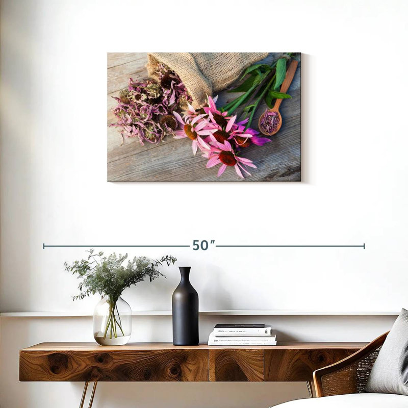 Harnek Coneflowers And Dried Echinacea, 20" H x 30" W