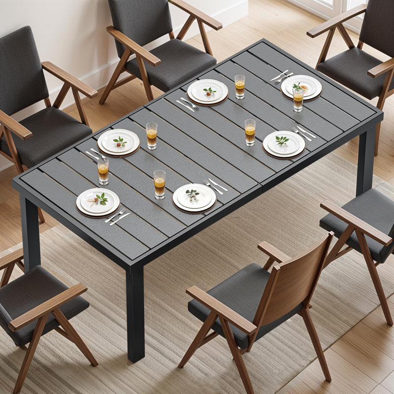 Bittar 55'' L x 35.4'' W Rectangular Dining Table Outdoor