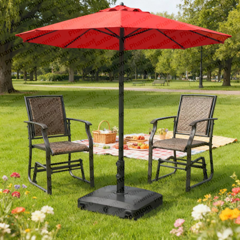 Base de parasol d'extérieur Fashion Design, base de parasol avec roues, support de parasol d'extérieur robuste, Noir