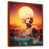 Toile brune avec cadre flottant