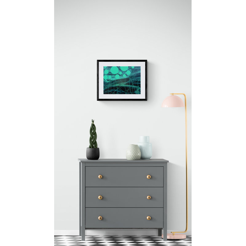 NEON BUBBLES by Will Birdwell, Black Framed Paper, 20" H x 16" W