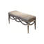 Banc rembourré en cuir de vache Coenraad-1454925831